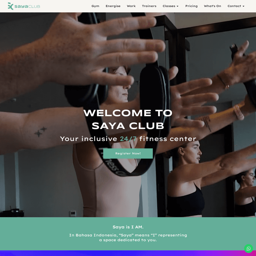 Saya Club - Gym Membership Platform project by Ferry Palisatter